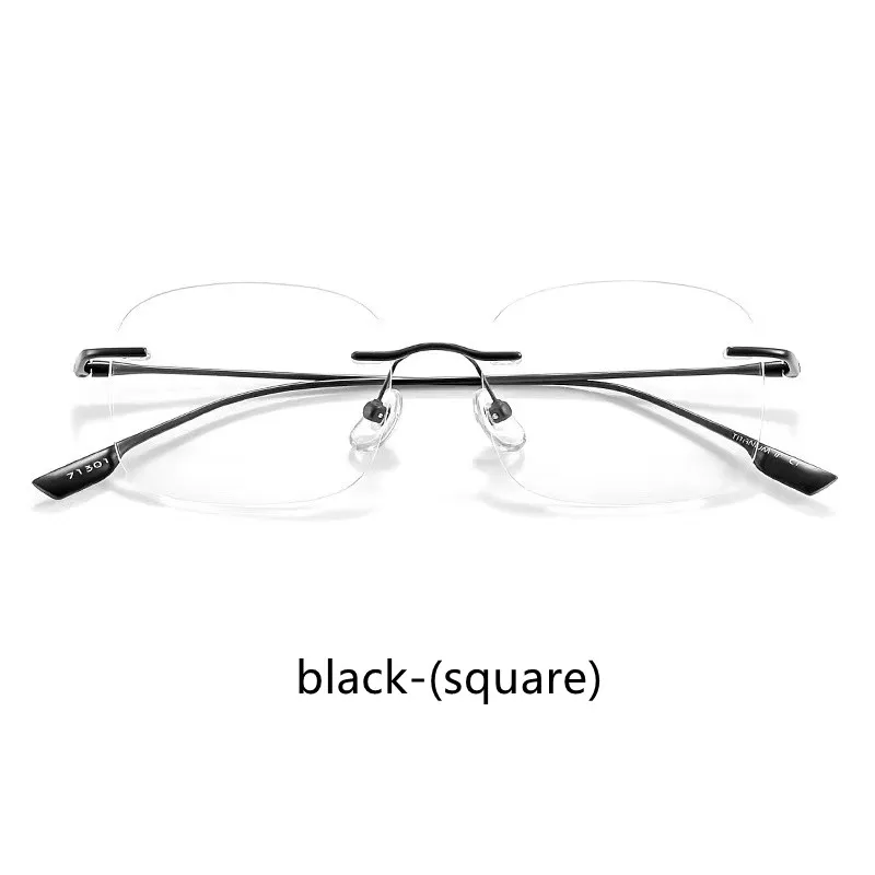 

51mm Pure Titanium Rimless Glasses Frame Men Vintage Square Prescription Myopia Frameless Eyeglasses Frame Women 71301