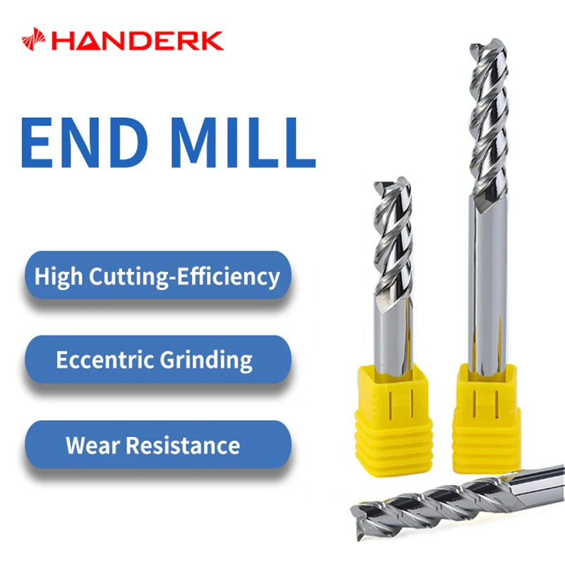 HANDERK Carbide End Mill 6mm 8mm Milling Tools for Aluminium Router Cutter CNC Cutter Tool