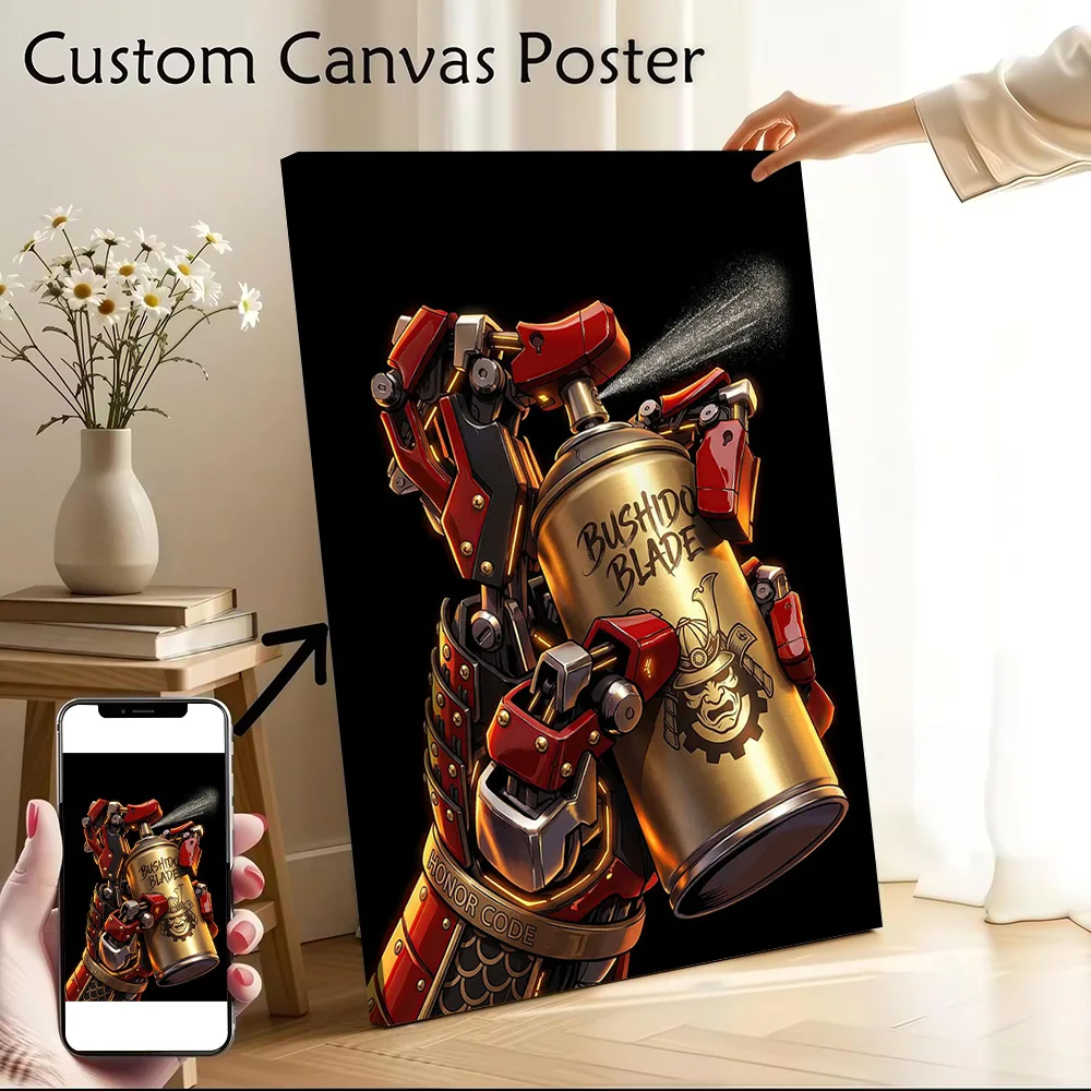 Bushido Blade: Honor Strike Canvas Poster Customizable Pictures Wall Art Canvas Painting for Decorative Paintings Wand Deko the