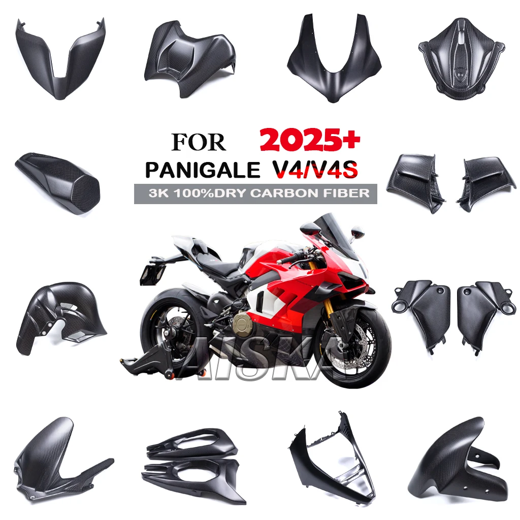 

Fender Fuel Tank Side Panel Tail Frame Cover Fairing Kit Dry Carbon Fiber Motorcycle Accessories For DUCATI PANIGALE V4 V4S 2025
