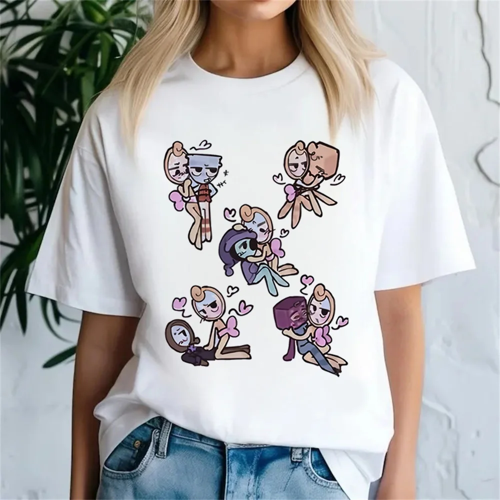 Dandys World top t-shirts adolescent coloré à la mode Punk psychédélique haut rétro t-shirts Pastel coloré psychédélique coréen vêtements kawaii