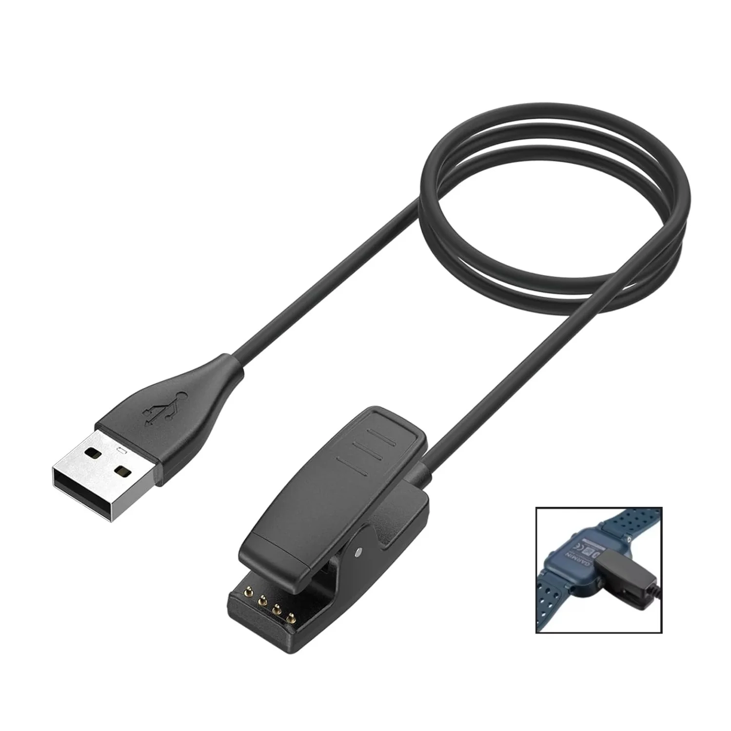 가민 포어러너 35 235 645 735xt 비보무브 트렌드 어프로치 S20 릴리 2 USB 충전 독 클립용 스마트워치 충전 케이블 10개