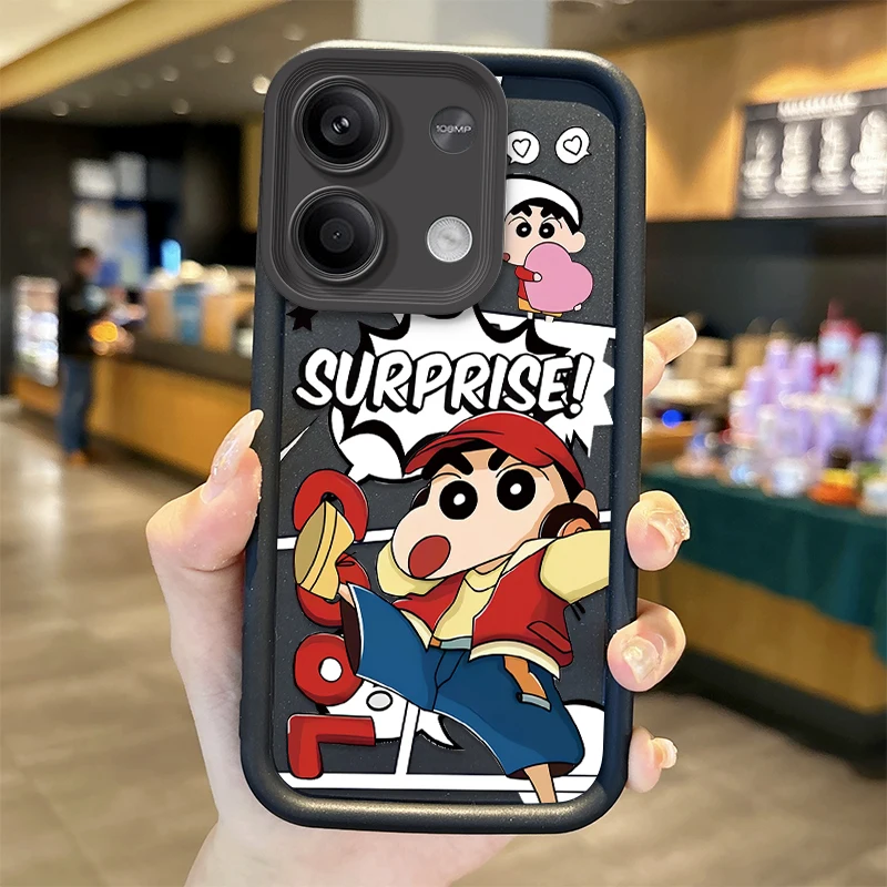 C-Crayon Shin-chan TPU Phone Soft Case for Redmi Note 13 12 Pro Plus 5G Note 13 12 11 10 9 Pro 12C 10C 9C A2 A1 Protective Cover