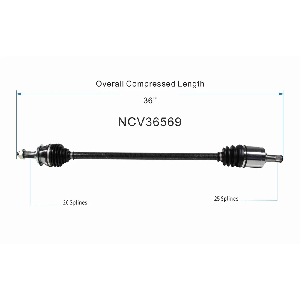 Maxfavor Cv Axle Joint Assembly Fit for Honda Civic 2006 2007 2008 2009 2010 2011 2012 2013 Exl Lxs Dx Ex Exs Gx Lx Sedan Coupe Auto Trans 1.8L I4 W/At, Cv Axle Fwd Front Right Passenger Side view 8