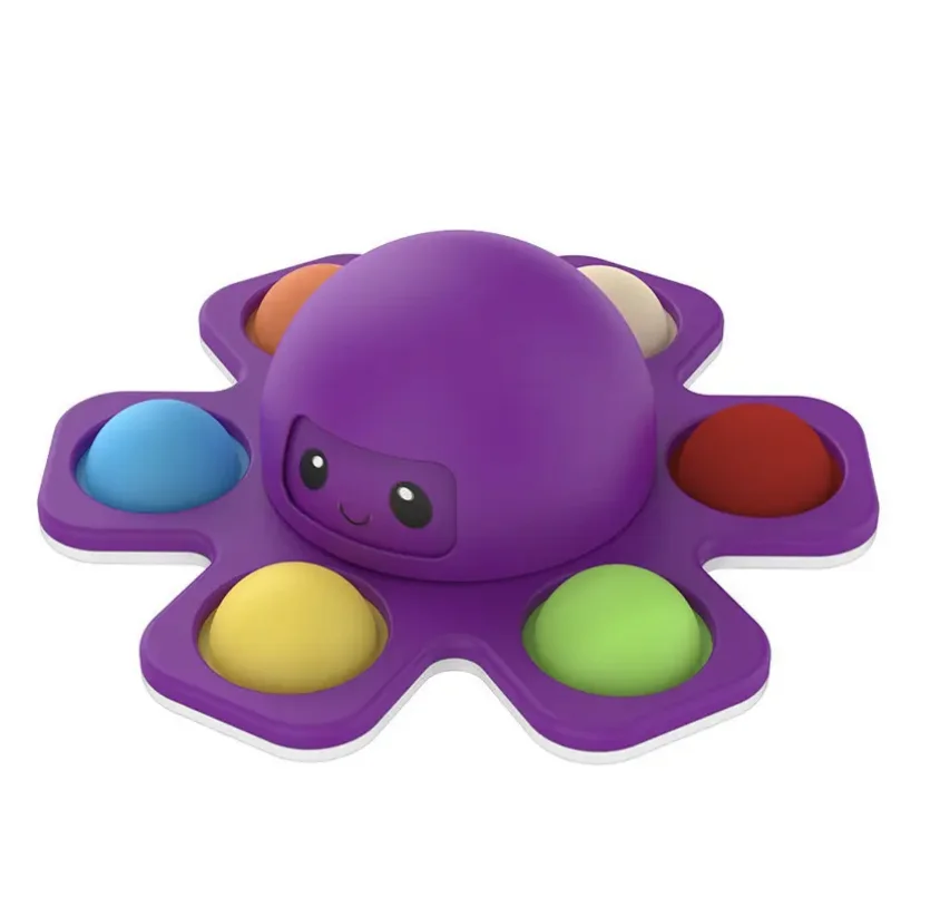 Rosto mudando polvo girando dedo giroscópio descompressão brinquedo criança dedo empurrando bolha movimento fidget quebra-cabeça ansiedade presente