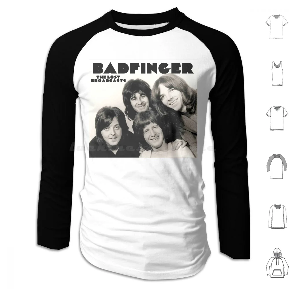 The Lost Broadcasts Hoodies Long Sleeve Badfinger Tom Record Joy Molland Mike Gibbins Pet Hem Band Music Vintage