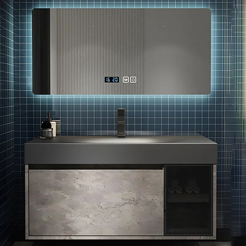 Smart Slim Basin Bathroom Cabinet Combination Minimalist Modern  Cabinets Washbasin Casa Arredo Home Furniture YX50BC