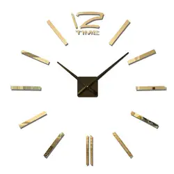3D DIY Wall Clock Self-adhesivewaterproof Modern Creative Quartz Clocks Acrylic Mirror Stickers For Living Room Home Decor