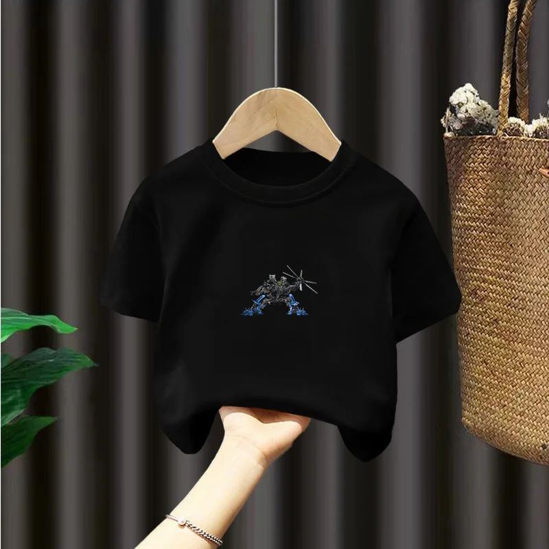 Cartoon animation 3D printing short-sleeved sports and leisure 2024 new street fashion 3D digital printing health