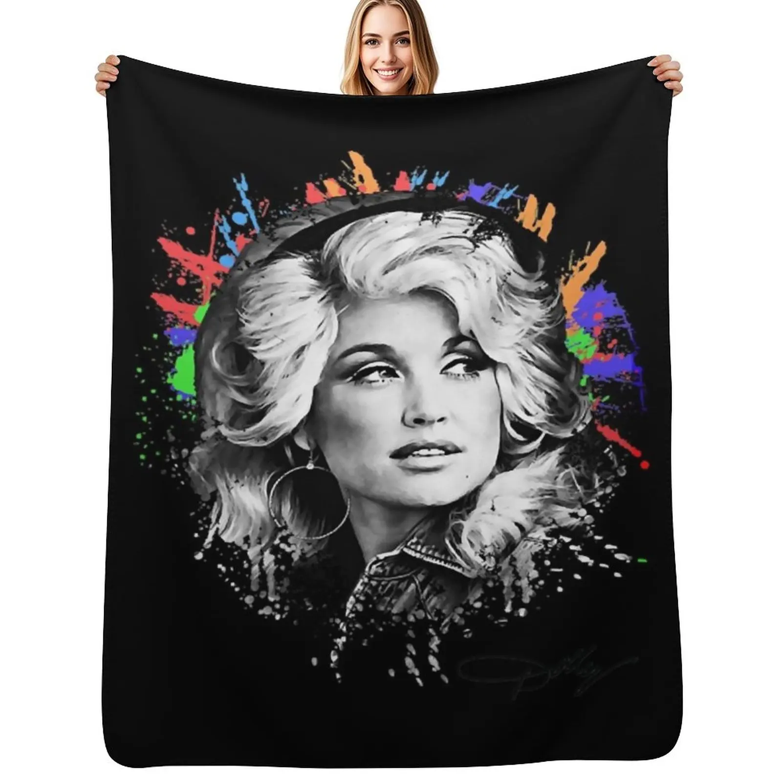 

Retro Vintage Dolly Parton's Gifts Throw Blanket Luxury St Retros valentine gift ideas manga Blankets