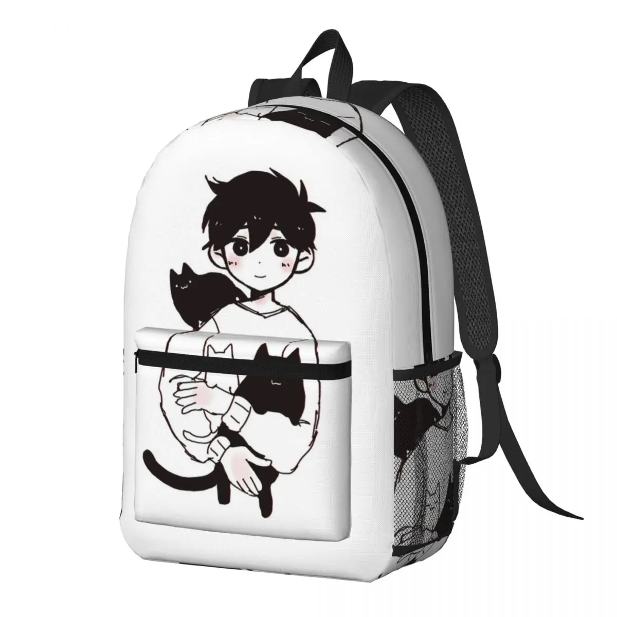 Omori Sunny And Mewo Backpack Daypack Large Capacity Children BookBag School Bag Shoulder Bags for Men Women