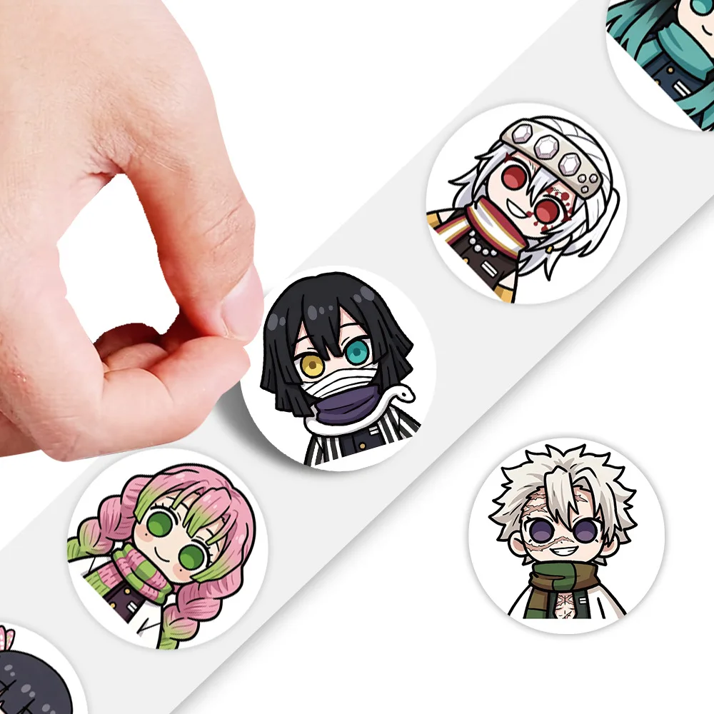 500 Demon Slayer Stickers (14 Repeating Designs) - Kawaii Anime Stickers for Kids, Party Favors & Small Business - view 4