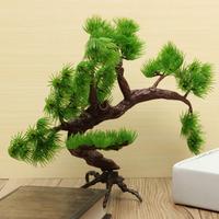 Pine Aquarium Bonsai Ornament Artificial Plastic Bonsai Pine Tree Fish Tank Artificial Pine Tree Plant Decor AquariumAccessories