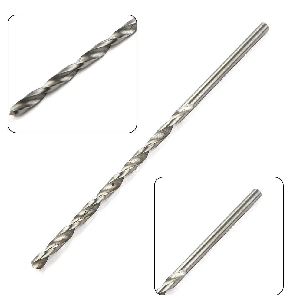 Extra longo HSS Twist Broca Set, Buraco Saw Cutter, Kit de perfuração para madeira, aço, liga de metal, 2-6mm Length160, 200, 250, 300mm