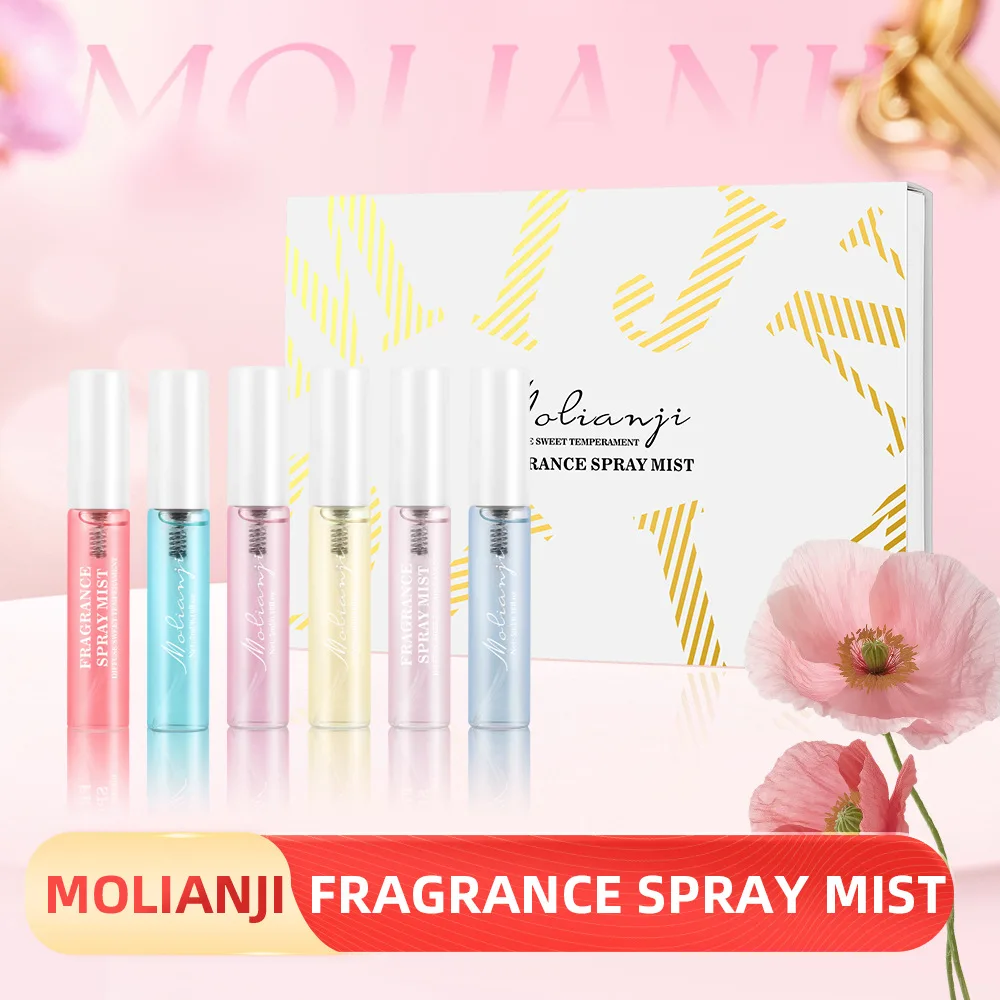6PCS Alcohol-Free Perfume Set Premium Fragrance Spray Gift Box Long-Lasting Scent for Women Multi-Scent Hot Sale Free Shipping