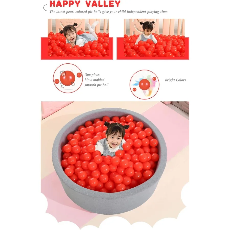 50개 볼 풀 공 2.7인치 플라스틱 공 놀이 공 BPA 프리 프탈레이트 프리 무독성 놀이 공 볼 풀 생일 파티용