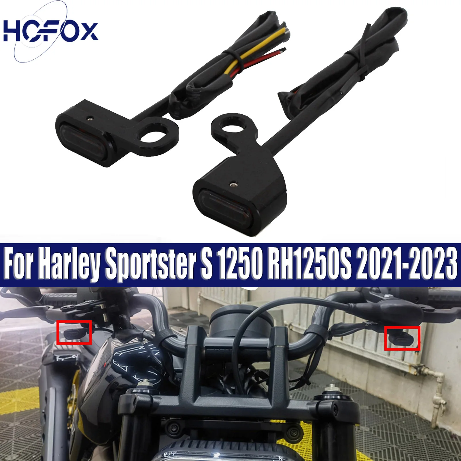 

For Harley Sportster Motorcycle Handlebar LED Mini Turn Signal Indicator Light