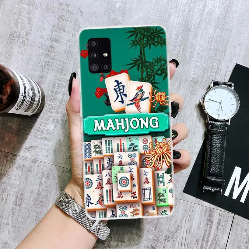 Creative Mahjong Phone Case For Samsung Galaxy A14 A15 A13 A12 A54 A55 A53 A52 A04S A24 A25 A23 A22 A34 A35 A33 A32 A03S A02S Ca