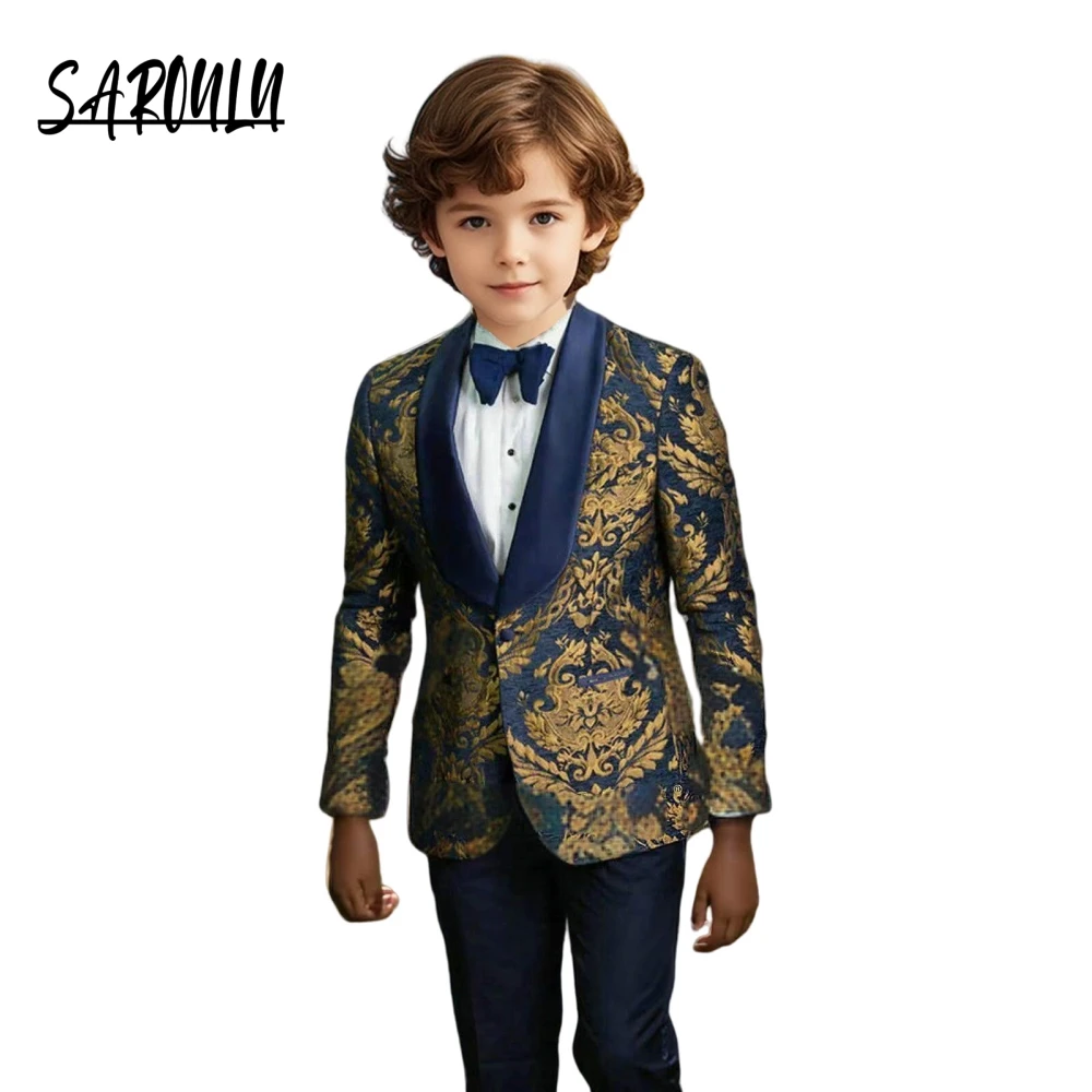 Shawl Lapel Two Piece Suit For Boys Classic Blazer Pants Handsome Hot Sale Costumes Formal Occasions Ring Bearer Fast Shipping