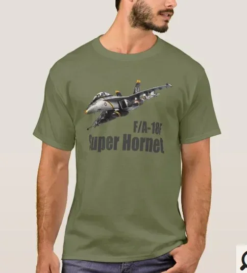 تي شيرت مقاتلة F/A-18F Super Hornet Carrier. الصيف القطن س الرقبة قصيرة الأكمام رجل تي شيرت جديد S-3XL