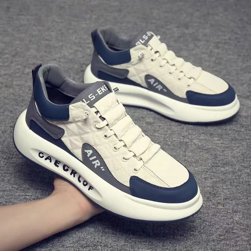 

Men's Casual Sports Running Shoes Comfortable Dad Shoes Breathable Mesh Thick Bottom Heightening Fashionable All-Match Flats