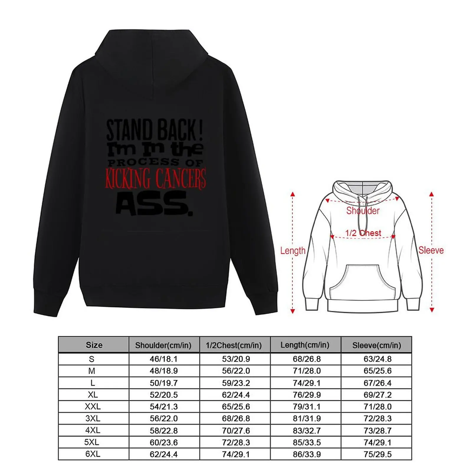 Kicking Cancers Ass Hoodie japanese style anime clothes aesthetic clothing autumn new products hoodie men
