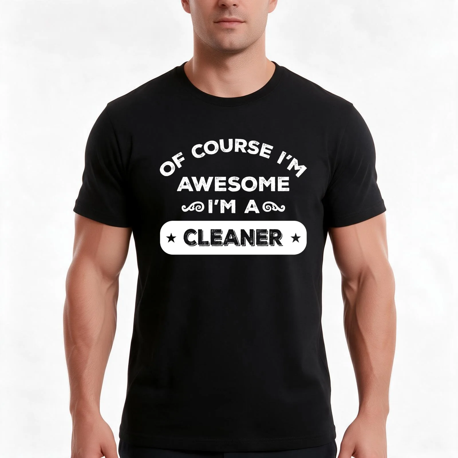 OF COURSE I'M AWESOME I'M A CLEANER T-Shirt Summer Casual Cotton Tee Oversized Streetwear Tops Vintage Graphic Print