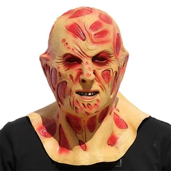 Scary Devil Freddy Krueger Cosplay Mask Soft Latex Funny Bar Halloween Movie Cosplay Party Mask Freddy Halloween Adult One Size
