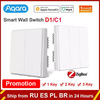 Aqara D1 C1 Smart ZigBee Wireless Wall Switch Zero Line Fire Wire Switch With/NO Neutral Smart Home Light Control Switch Mihome