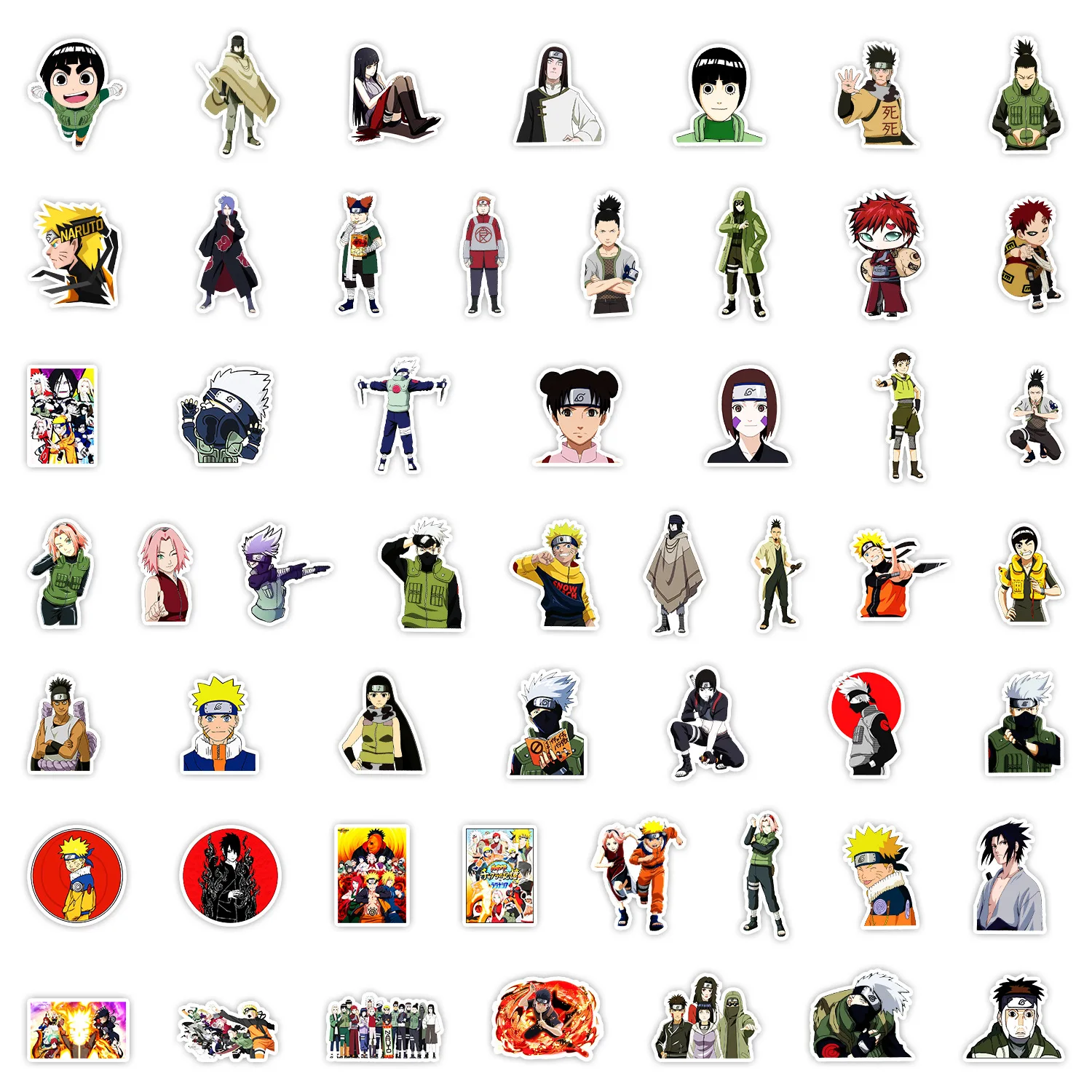 50 stks Naruto Cartoon Graffiti Stickers Koffer Laptop Scooter Waterdichte DIY Sticker Decoratie