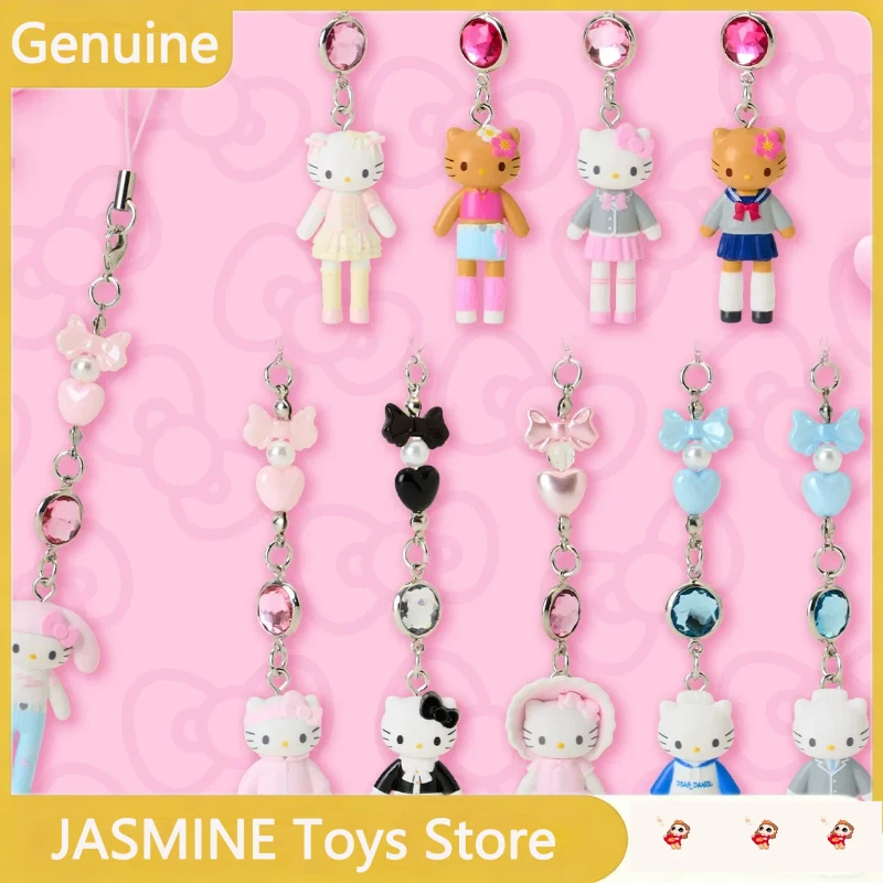 

Hot Sanrio Hello Kitty Black Skin Long Leg Phone Charm Strap Figure Pendant Heisei Gal For Adult Mobile Phone Keychain Gifts