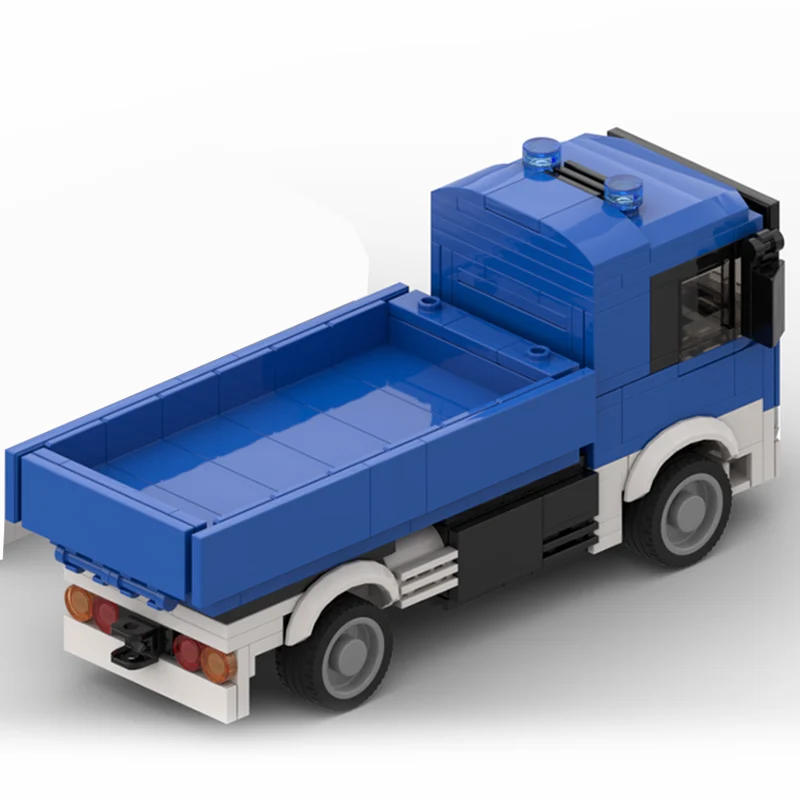Modelo de coche urbano, bloques de construcción MOC, Arocs LKW 7T Lbw, camión de transporte, tecnología Modular, regalos de vacaciones para niños, juguetes para montar, traje