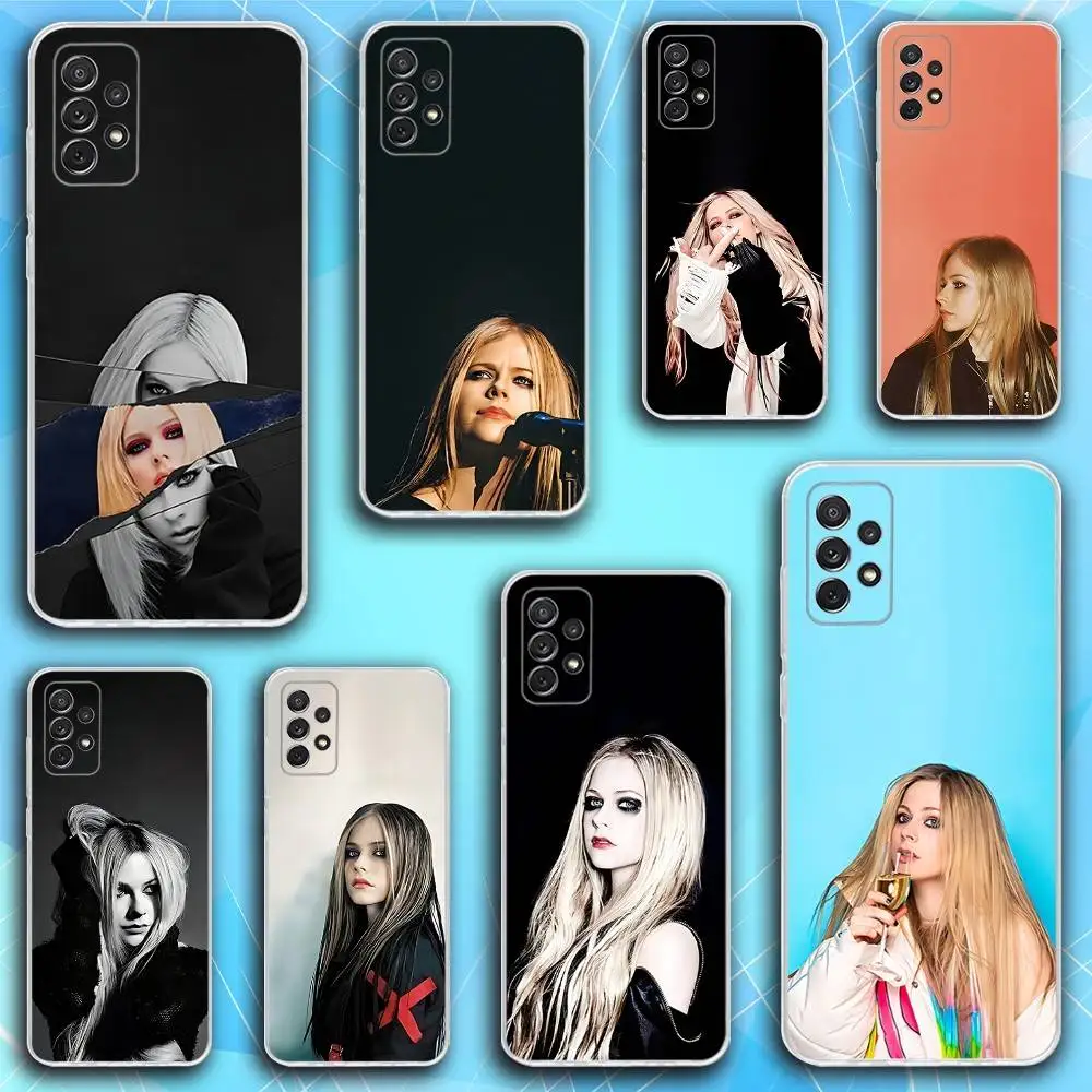 

Singer A-Avril Lavigne Phone Case For Samsung S30,23,21,22,20, FE lite,S10,9,8,7 PIus Note20ultra Soft Transparent