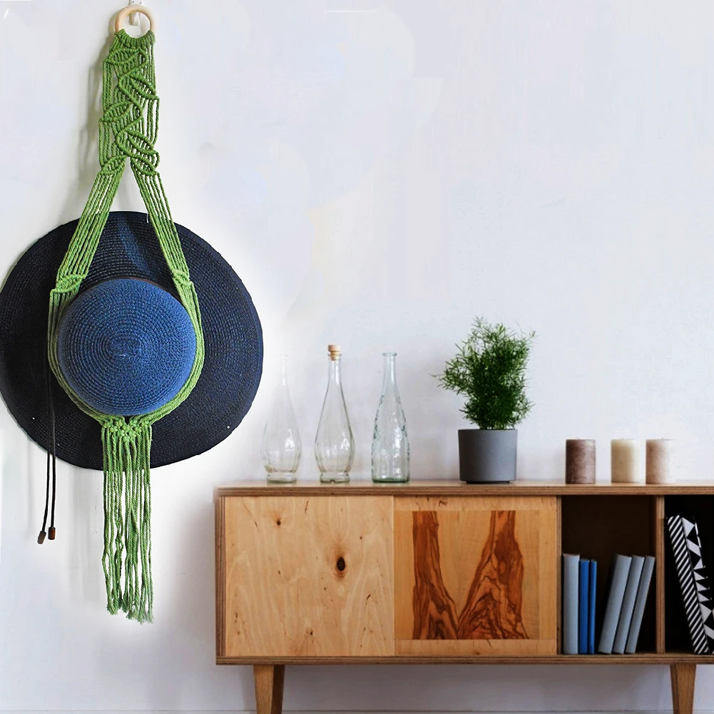 New arrival macrame handmade hat holder for wall hat holster for wall decoration