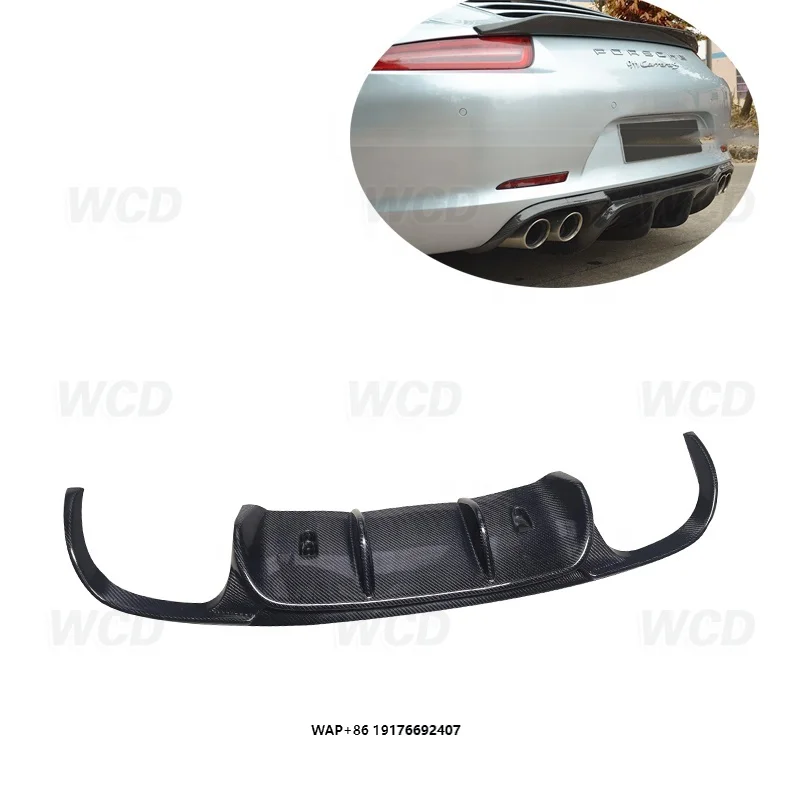 

Carbon Fiber Rear Bumper Lip Diffuser Designed forPorsche Carrera 911 991 2012-2015 Car Styling
