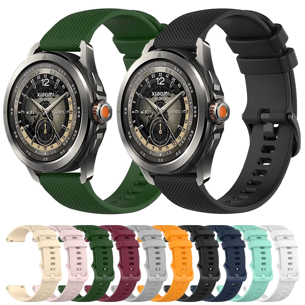 Para xiaomi relógio 2 pro cinta pulseira de silicone para mi relógio s4 s3 cor 2 s1 ativo pro s2 46mm pulseira smartwatch correa acessório