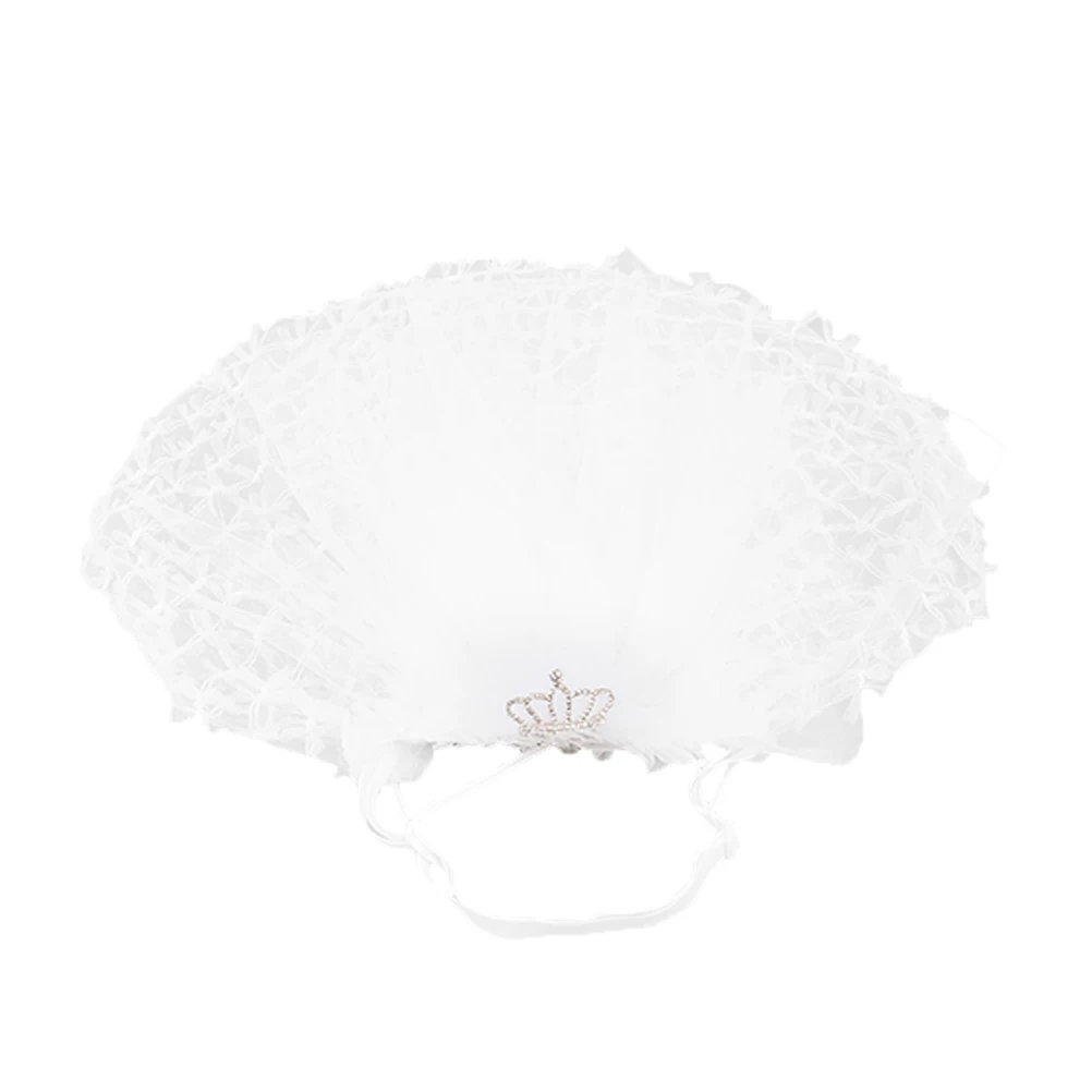 

Pet Wedding Veil Crown Pattern Adjustable Cat Bridal Headdress For Wedding Party Cosplay Photo Size