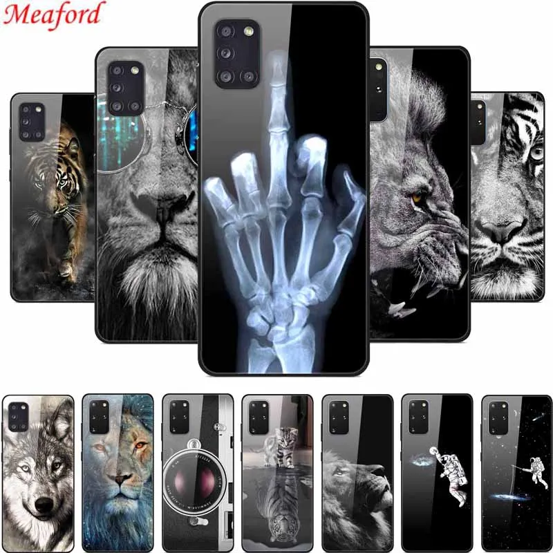 Чехол из закаленного стекла для Samsung A31, жесткая задняя крышка, мягкий бампер для Samsung Galaxy M31s, A51, чехол для Samsung A71, чехол для A 71