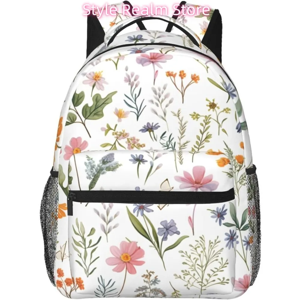 

Cartoon Cute Flower Lightweight Laptop Backpack Lightweight Multipurpose Travel Casual Daypack Unisex College Backapcks for Men