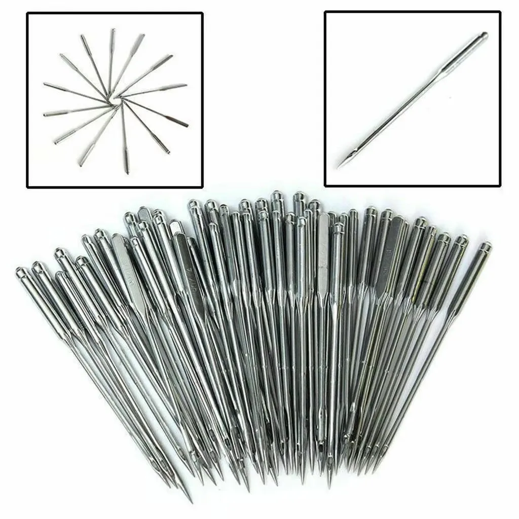 50Pcs Sewing Machine Needles Universal Tool 65/9 75/11  90/14 100/16 110/18 For Brother Janome Singer Pfaff Bernina Viking Elna