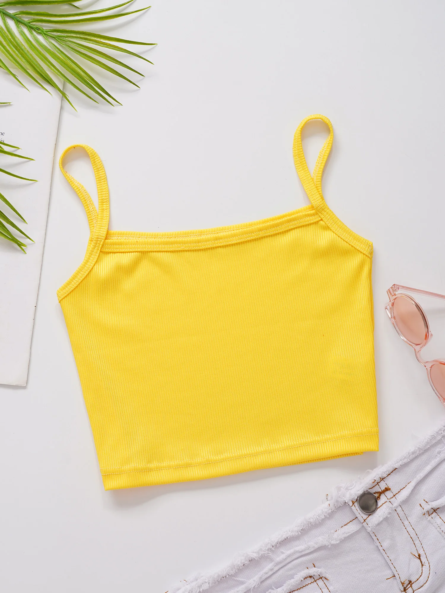 เด็ก Camis หญิง Ribbed Crop Ca - Tank Top Ribbed บทวิจารณ์และราคา