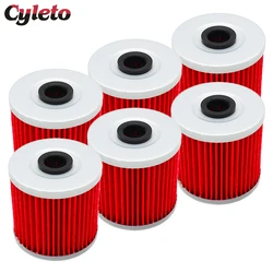 2/4/6pcs Cyleto Motorcycle Oil Filter for Kawasaki KL250 KL600 KL650 Tengai 650 KLR250 KLR600 KLR650 Camo KLR 650 KLX650 KLX650R