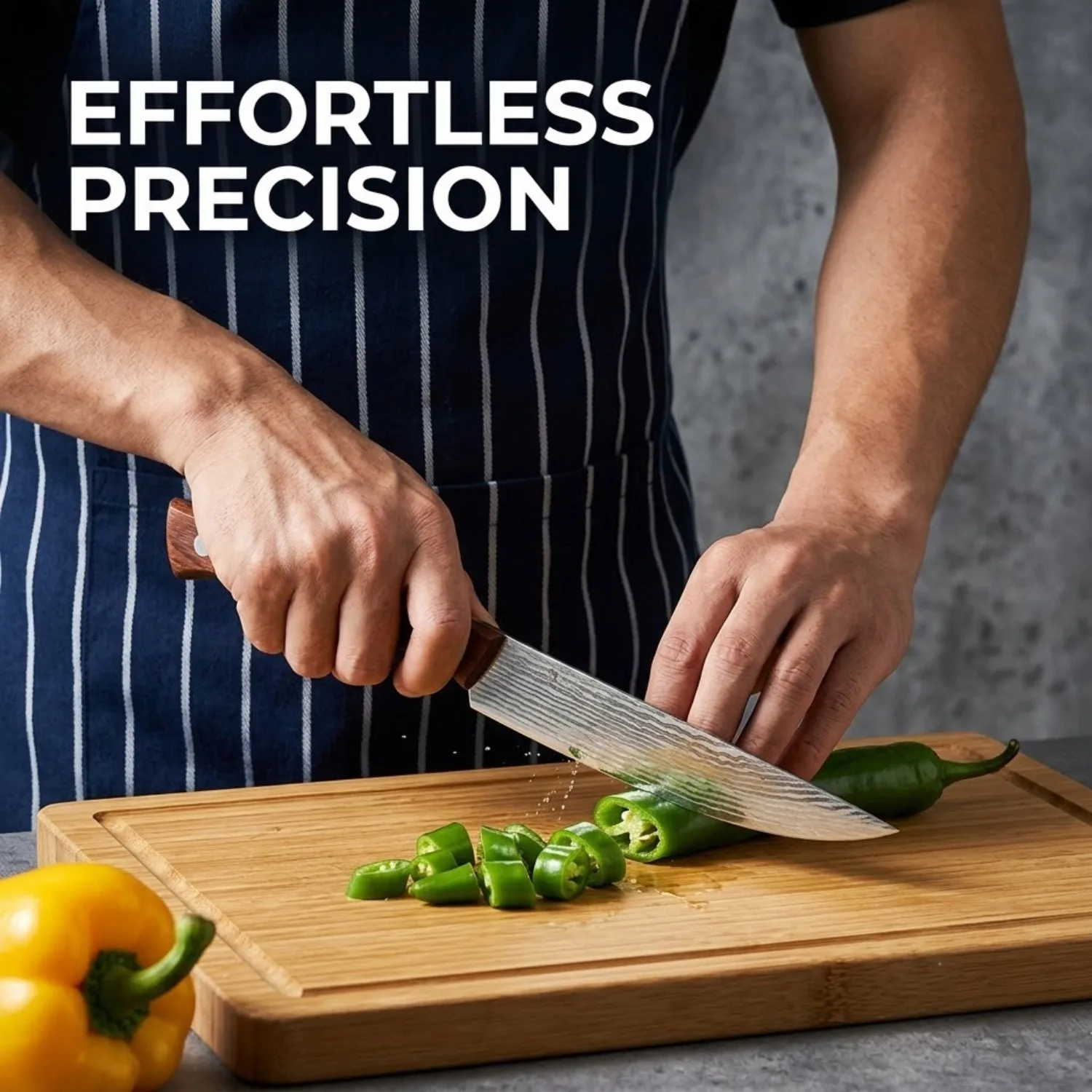 Forged Stainless Steel Utility Kitchen Knife, Ultra Sharp Fruit Knife Ergonomic Wooden Handle for Peeling Chopping Fruits