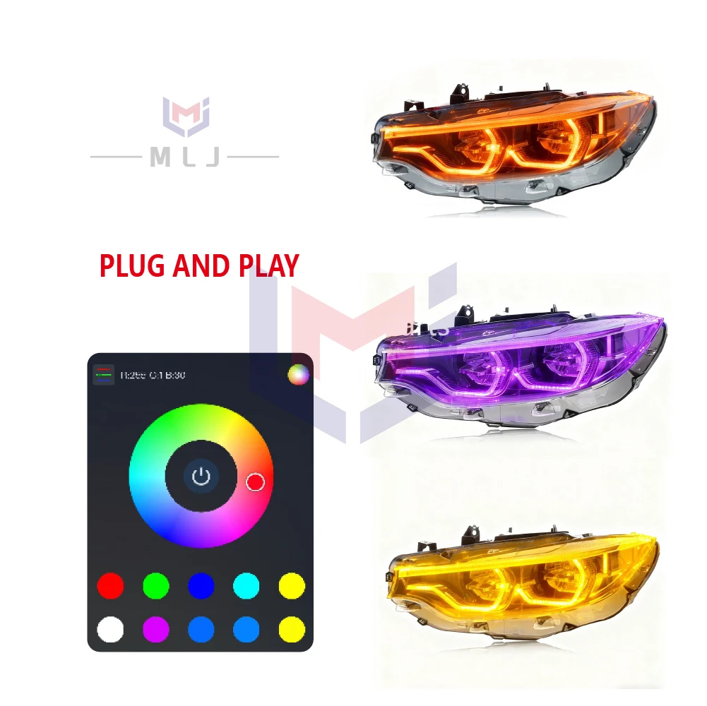 FOR BMW F80 F32 F82 F33 F83 F36 M3 M4 OEM 63117493229 63117493230 RGB Multiple Colors RGB DRL Daytime Running Module Angel Eyes