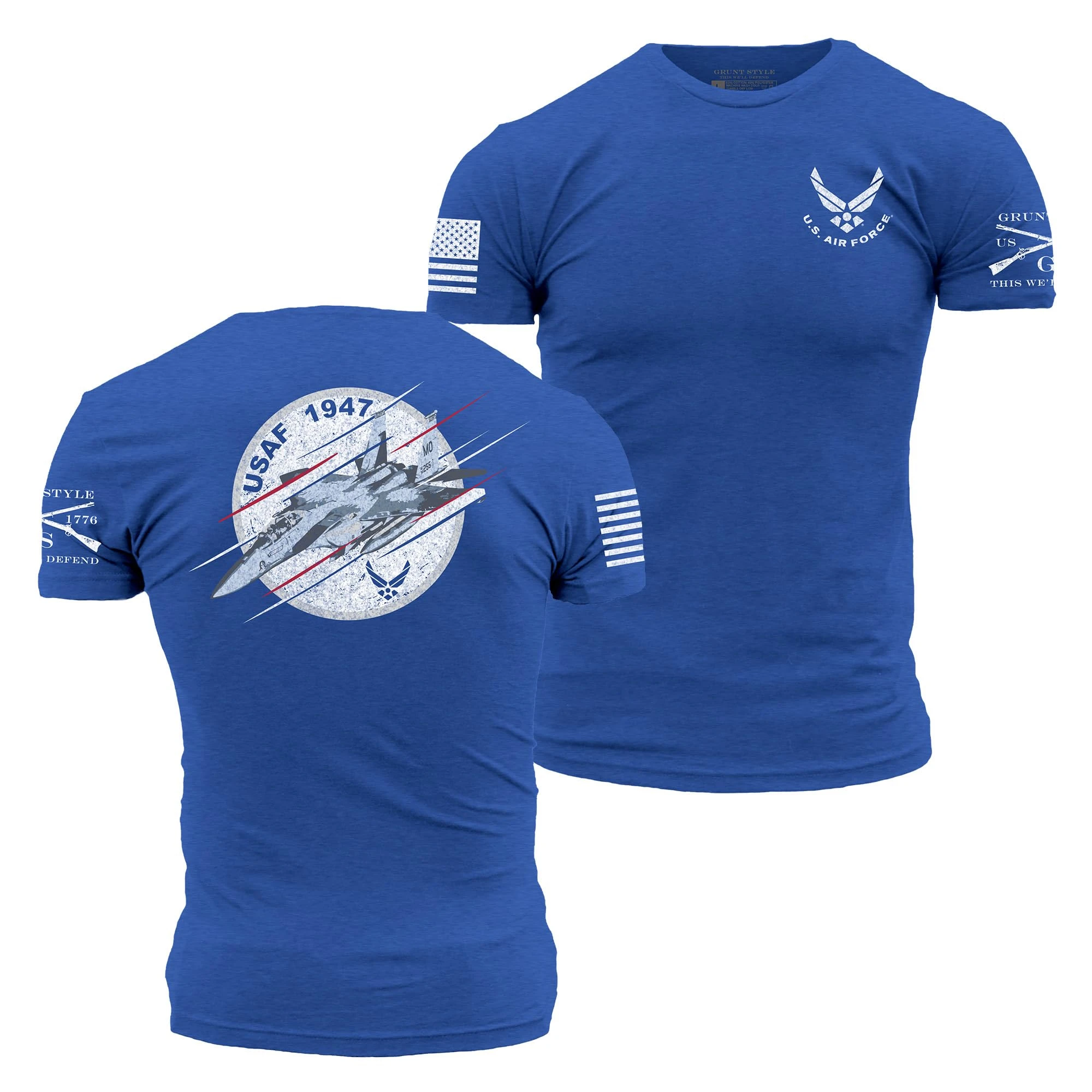 USAF 1947 Fighter Jet Military Training Tactics Brand Graphic Tee Cotton Mens Womens T-Shirt Outdoor Top