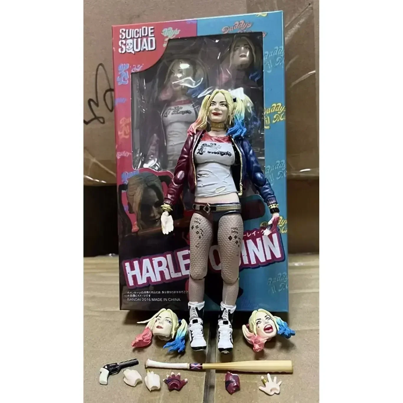 Shf Suicide Team X Task Force Ugly Harley Quinn Mobile Model Box Anime For Girls Toys Cool Decoration Gifts