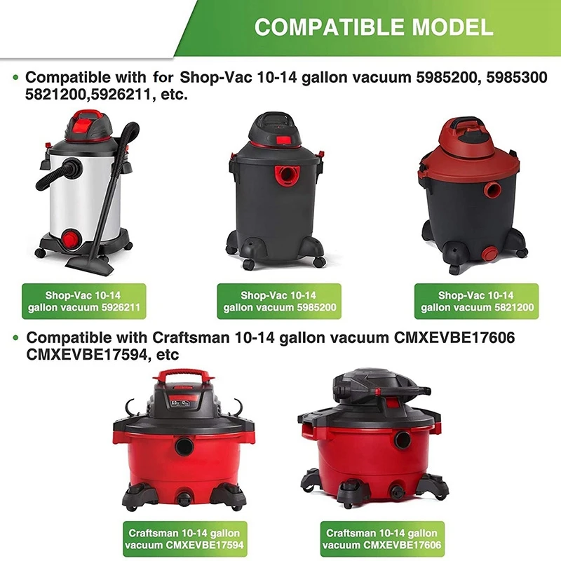 أكياس فلتر لتشكيلة الشفط واستبدالها ، فلتر لمتجر-Vac ، 10-14 غالون ، ، من من من من من من من ؟