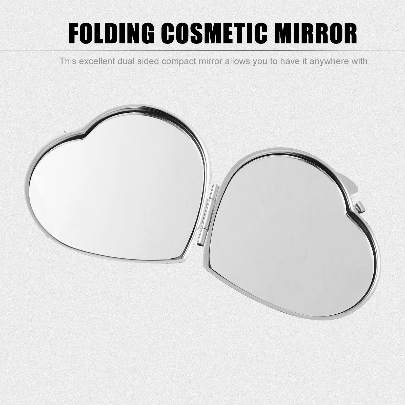 

Compact Mini Heart Shape Makeup Mirror Foldable Portable Pocket Travel Handheld Mirror Lightweight for Makeup
