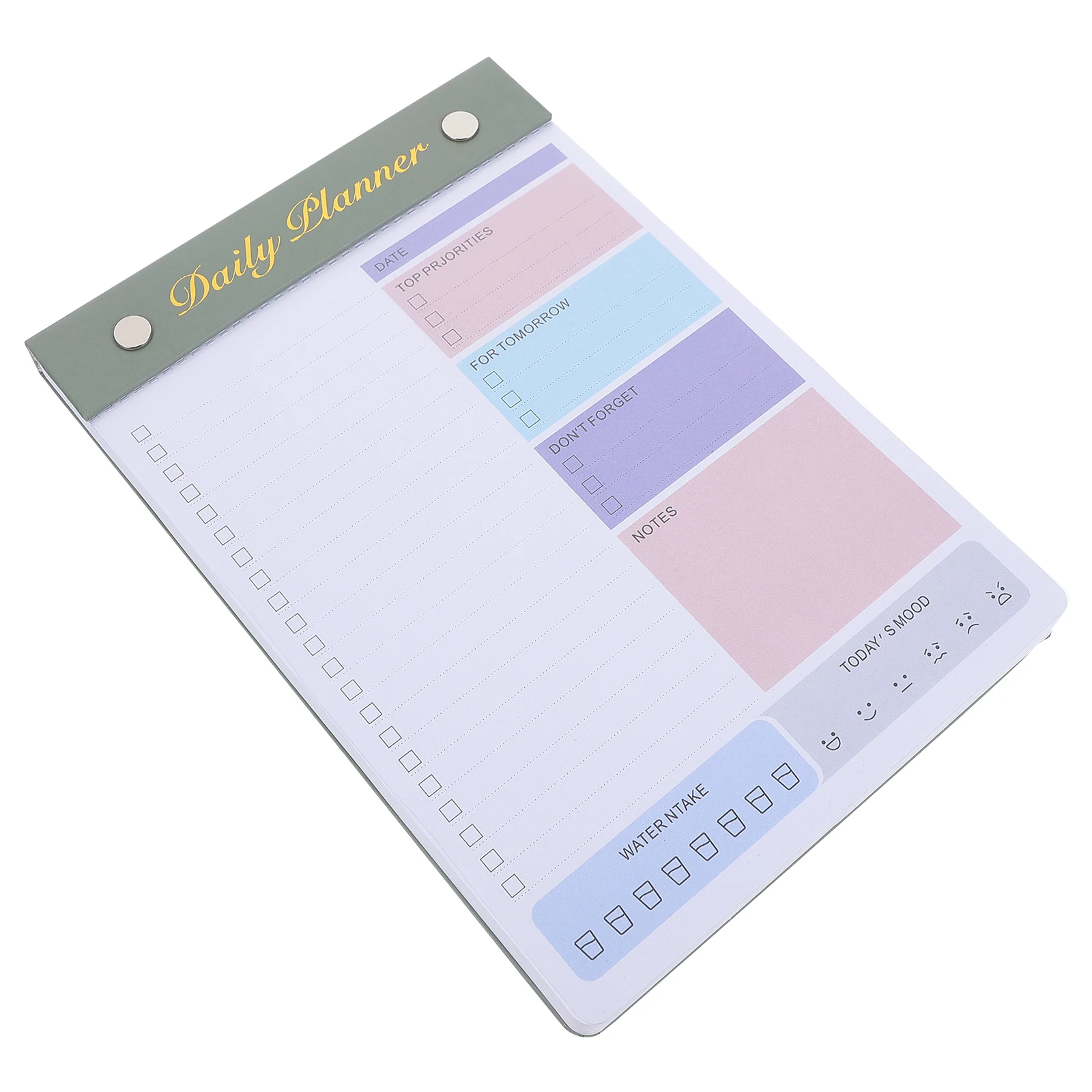 

B5 Daily Notepad 100 Sheets Tearable Memo Pads Work Daily Planner Notepad Travel Nonstick Simple Schedule Notebooks Green