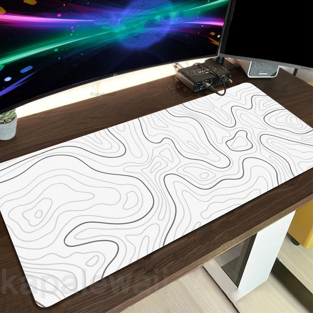 

Topographic Map Art Mouse Pad Computer Laptop Keyboard Pads Mouse Mat Large Mousepad Gamers Decoracion Desk Mat 900x400mm